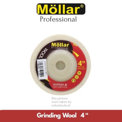 Mollar Wool Wheel Poles Stainless 4 Inch - Untuk Gerinda