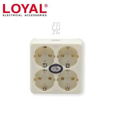 Loyal Stop Kontak Out bow 4 in 1 / 4 Lubang Saklar LY-906SK