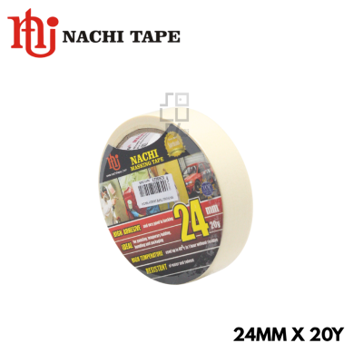 NACHI Masking Tape Lakban Kertas 24mm x 20 yard,48mm x 20 yard
