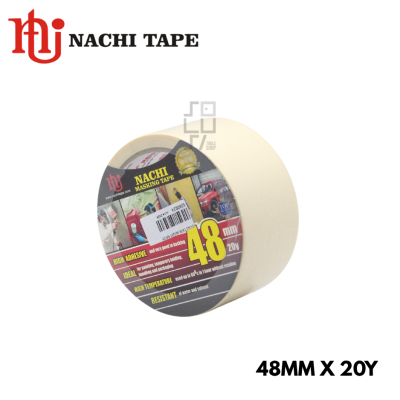 NACHI Masking Tape Lakban Kertas 24mm x 20 yard,48mm x 20 yard