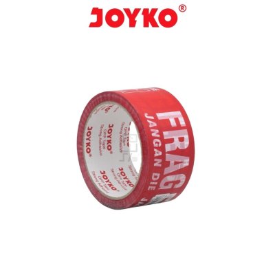 Lakban Fragile Merah & Putih Joyko 48mm x 50m - OPP Tape