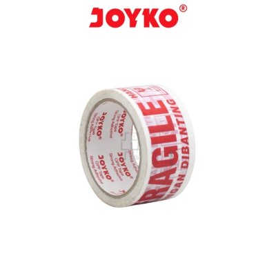 Lakban Fragile Merah & Putih Joyko 48mm x 50m - OPP Tape