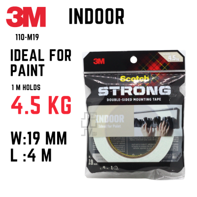 3M Scoth Double Sided-Mounting Tape Strong, 19mm x 4m
