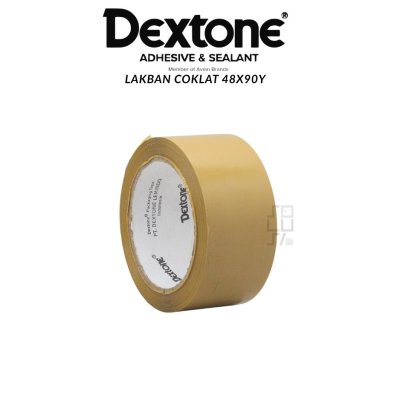 Dextone OPP Tape Brown 48mm x 90 Yard - Merekat Kuat