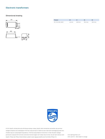 BALLAST HALLOGEN ELECTR ETE-10 PHILIPS