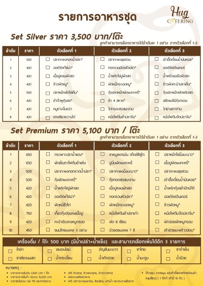 โต๊ะจีน / อาหารชุด (Table for 10)