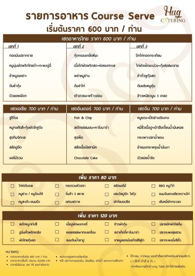 โต๊ะจีน / อาหารชุด (Table for 10)
