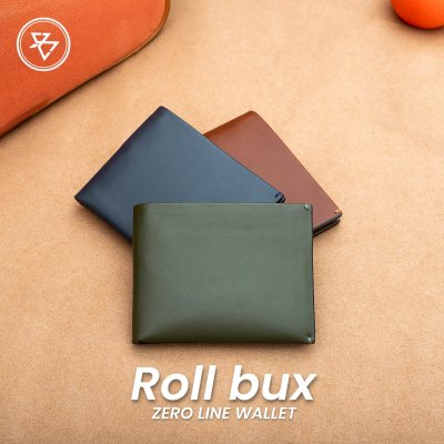 ROLL BUX The Zero line wallet  กระเป๋าสตางค์หนังแท้
