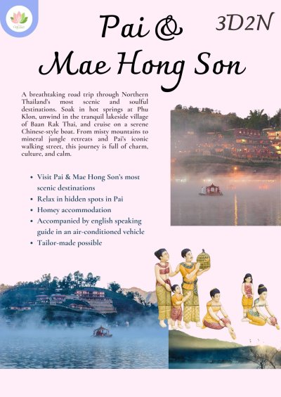 3D2N Pai & Mae Hong Son (from Chiang Mai)