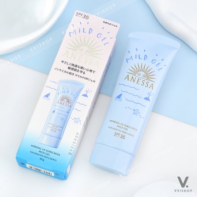 Anessa Mineral UV Sunscreen Mild Gel SPF35+PA+++ 90 ml.