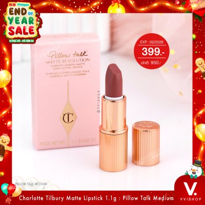 END_YEAR_SALE Charlotte Tilbury Matte Revolution Lipstick 1.1g : Pillow Talk Medium