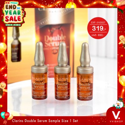 END_YEAR_SALE Clarins Double Serum Sample Size 0.9 ml x 3
