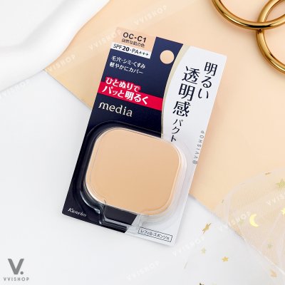 Kanebo Media Bright Up Foundation Powder SPF20 PA+++ 11.5g + Puff