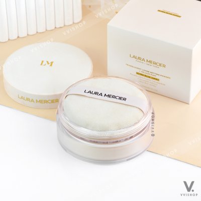 Laura Mercier Translucent Loose Setting Powder Ultra-Blur Jumbo & Velour Puff  Set Limited Edition
