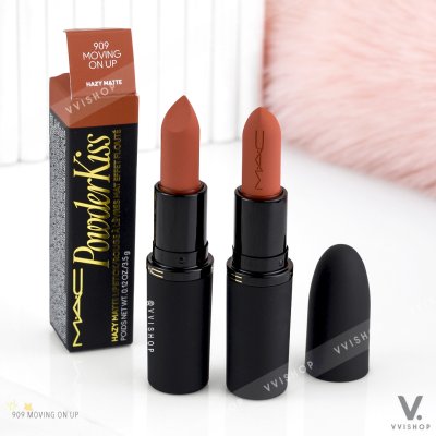 MAC Powder Kiss Hazy Matte Lipstick 3.5g : 909 Moving On Up