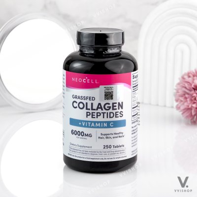 Neocell Grassfed Collagen Peptides + Vitamin C 6000 mg 250 Tablets