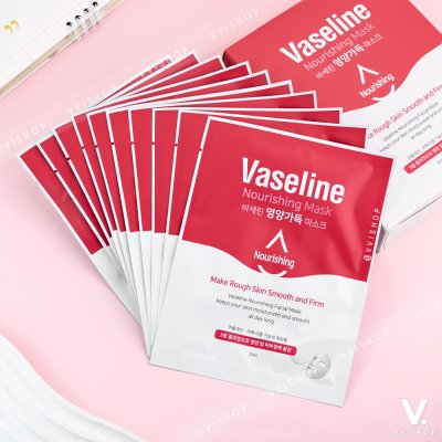 Vaseline Nourishing Mask 1 กล่อง (10 แผ่น)