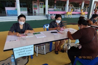 ผู้ปกครองรับผลการเรียนและอาหารเสริม ภาคเรียนที่ 1 ปีการศึกษา 2566