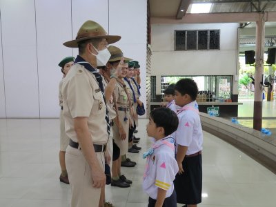 พิธีเข้ารับหมวกลูกเสือสำรอง ป.1