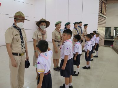 พิธีเข้ารับหมวกลูกเสือสำรอง ป.1