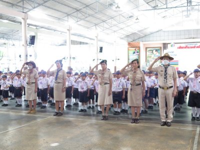 พิธีเข้ารับหมวกลูกเสือสำรอง ป.1