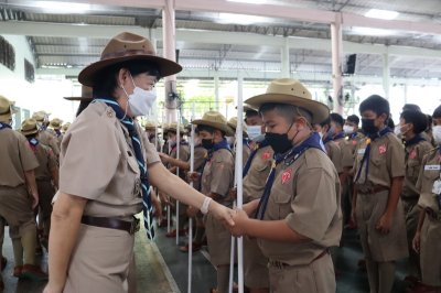 พิธีเข้าประจำกองลูกเสือ เนตรนารี สามัญ ป.4  