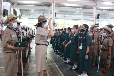 พิธีเข้าประจำกองลูกเสือ เนตรนารี สามัญ ป.4  