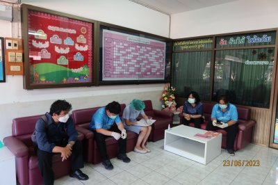 งานบริการด้านปฐมภูมิและองค์รวม โรงพยาบาลสมเด็จพระสังฆราชองค์ที่ 19 เข้ามาตรวจสุขภาพให้กับนักเรียน