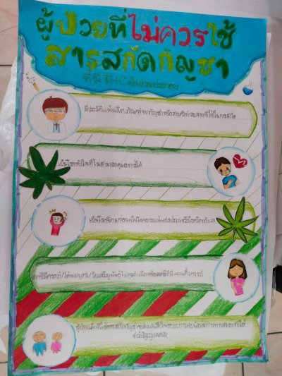 นักเรียนทำกิจกรรมโครงการห้องเรียนสีขาว