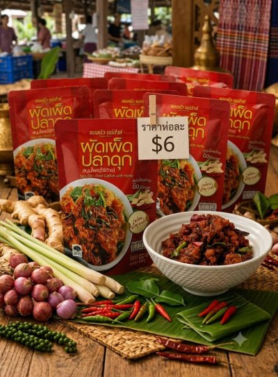 ผัดเผ็ดปลาดุก บองนัว
