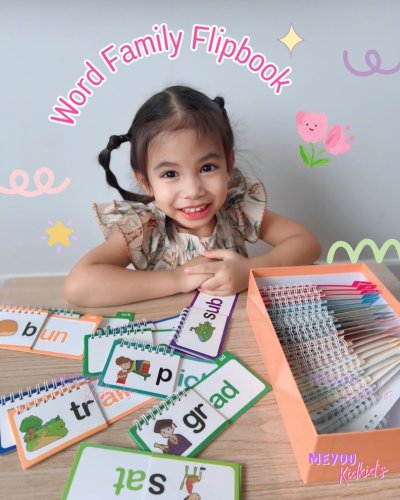 Word Family Flipbook หนังสือฝึกอ่านคำศัพท์ตามกลุ่มเสียง