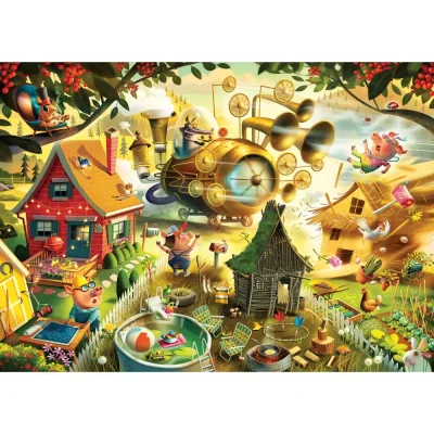 Ravensburger 1000 Piece Jigsaw Puzzle - Look out Little Pigs จิ๊กซอว์ 1000 ชิ้น