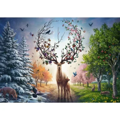 Ravensburger 1000 Piece Jigsaw Puzzle - Magical Deer จิ๊กซอว์ 1000 ชิ้น