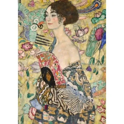 Ravensburger 1000 Piece Jigsaw Puzzle - Klimt: Lady with Fan จิ๊กซอว์ 1000 ชิ้น
