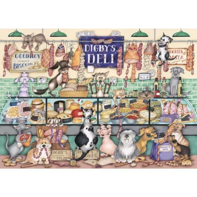 Ravensburger 1000 Piece Jigsaw Puzzle - Dapper Dogs: Digby's Deli จิ๊กซอว์ 1000 ชิ้น