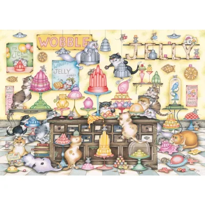 Ravensburger 1000 Piece Jigsaw Puzzle - Crazy Cat's: Jelly Shop จิ๊กซอว์ 1000 ชิ้น