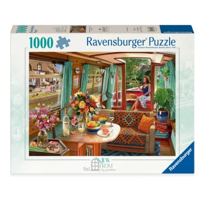 Ravensburger 1000 Piece Jigsaw Puzzle - Canal Boat จิ๊กซอว์ 1000 ชิ้น