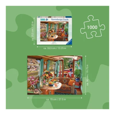 Ravensburger 1000 Piece Jigsaw Puzzle - Canal Boat จิ๊กซอว์ 1000 ชิ้น