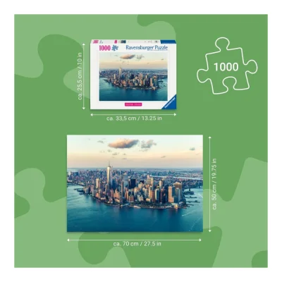 Ravensburger 1000 Piece Jigsaw Puzzle - New York Skylines, USA จิ๊กซอว์ 1000 ชิ้น