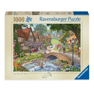 Ravensburger 1000 Piece Jigsaw Puzzle - Leisure Days Lazy Days by the Stream จิ๊กซอว์ 1000 ชิ้น