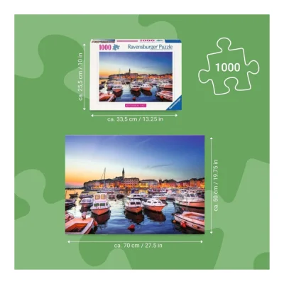 Ravensburger 1000 Piece Jigsaw Puzzle - Mediterranean, Croatia จิ๊กซอว์ 1000 ชิ้น