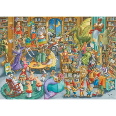 Ravensburger 1000 Piece Jigsaw Puzzle - Midnight at Library จิ๊กซอว์ 1000 ชิ้น