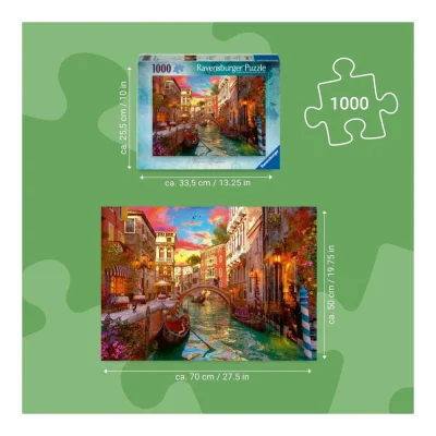 Ravensburger 1000 Piece Jigsaw Puzzle - Venice Romance จิ๊กซอว์ 1000 ชิ้น