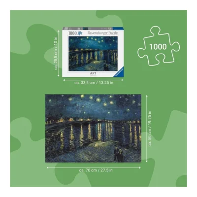 Ravensburger 1000 Piece Jigsaw Puzzle - Van Gogh Starry Night จิ๊กซอว์ 1000 ชิ้น