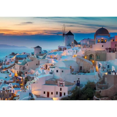 Ravensburger 1000 Piece Jigsaw Puzzle - Evening in Santorini, Greece จิ๊กซอว์ 1000 ชิ้น