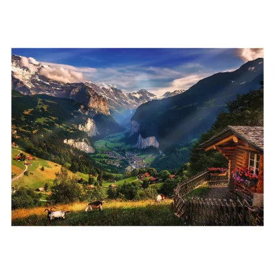 TREFL 1000 PP Piece Jigsaw Puzzle - Photo Odyssey: Lauterbrunnen Valley, Switzerland จิ๊กซอว์ 1000 ชิ้น