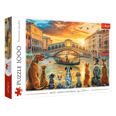 TREFL 1000 Piece Jigsaw Puzzle - Dogs in Venice จิ๊กซอว์ 1000 ชิ้น