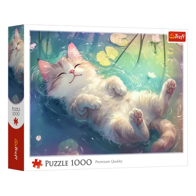 TREFL 1000 Piece Jigsaw Puzzle - Purrfect Relaxation จิ๊กซอว์ 1000 ชิ้น