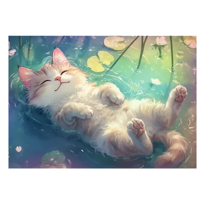 TREFL 1000 Piece Jigsaw Puzzle - Purrfect Relaxation จิ๊กซอว์ 1000 ชิ้น