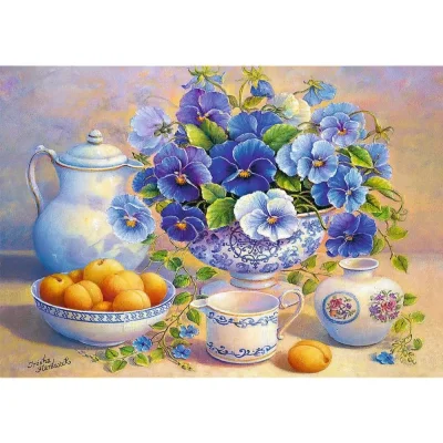 TREFL 1000 Piece Jigsaw Puzzle - Blue bouquet จิ๊กซอว์ 1000 ชิ้น